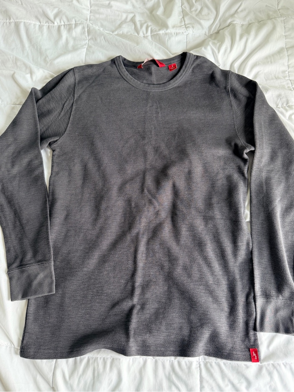 Charcoal Gray Long Sleeve Thermal Top